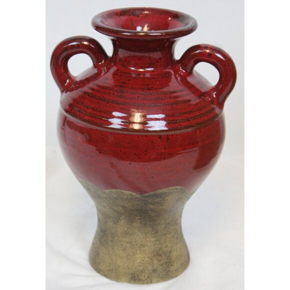 NEW Southern Living Olive trio Jar Red Vessel #41005 Brown Base Decorative - Picture 4 of 9